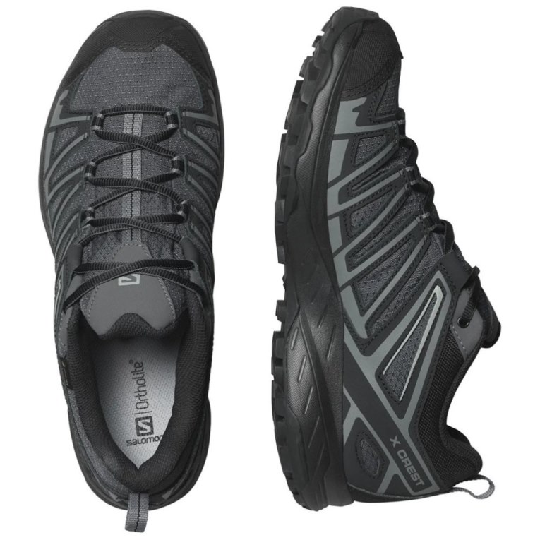 Black Salomon X Crest GTX Men's Hiking Shoes | IE DY2638